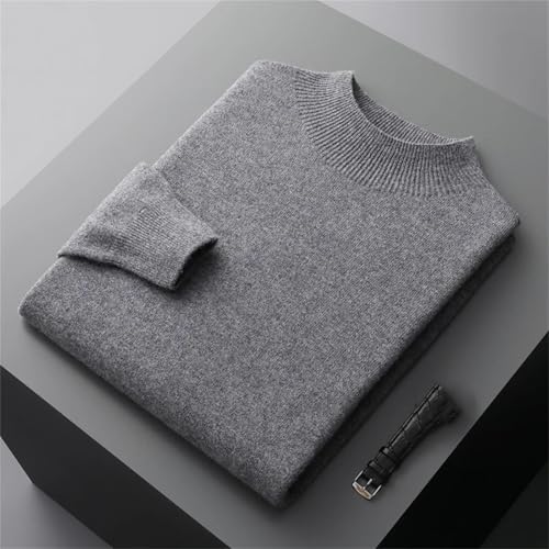 Men's Merino Wool Sweater Half Turtleneck Long Sleeve Knitted Pullover Basic Solid Color Casual Fashion Tops4