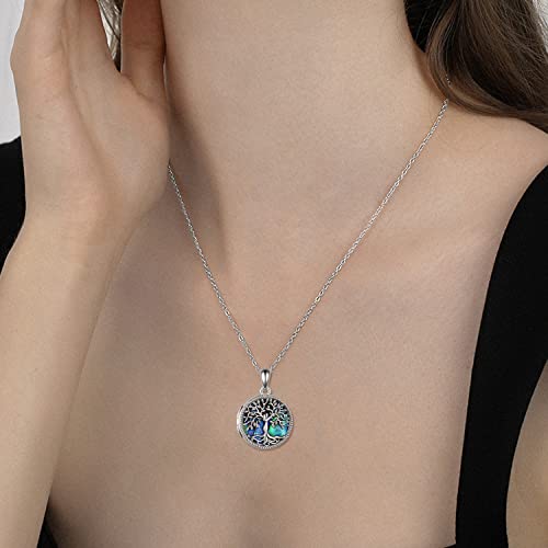 Onefinity Tree Of Life Locket Necklace Sterling Silver Abalone Shell Tree Of Life Locket Necklace That Holds Pictures For Women Girls Jewelry #TOP5