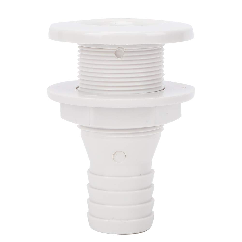 flexman Yacht Drain Vent, Boat Marine ABS Hull Bilge Pump Drain Vent Hose Fitting Plastic Connector Boats Accessory for Interior Diameter Hose Boat Yacht ? (1-1/4 inch)
