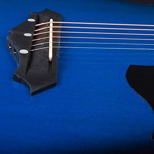 Image of JOYMUSIC 6 String 38 inch Acoustic Guitar Kit,Blueburst,Gloss (JG-38C,BLS), Right