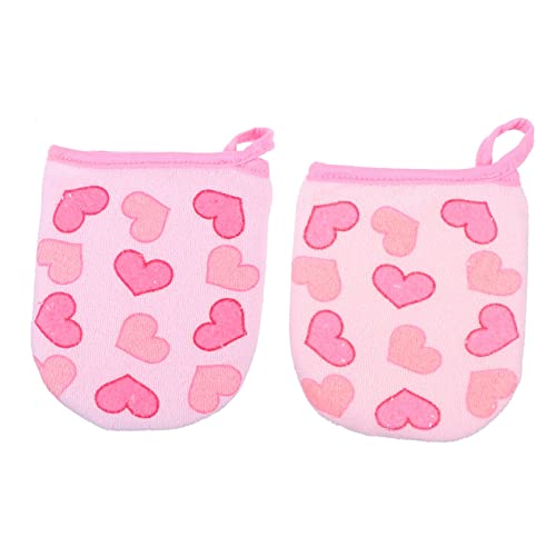 TOYANDONA 1 Juego 2Pcs Guantes De Baño Para Niños Toallas De Baño Suaves Esponja De Baño Toallas De Microfibra Para El Cuerpo Guantes Exfoliantes Guante De Ducha Toallitas Para Niños Guante