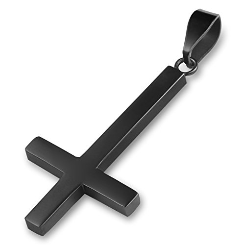 Besteel Jewelry Stainless Steel Inverted Cross Necklace for Women Men 24 Inch Chain 3 Color Available4