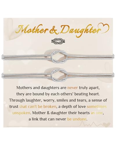 Image of SUNSH 2 /3 Mother Daughter Bracelets, Meaningful Matching Bracelets Mother's Day Gifts for Mom Daughters