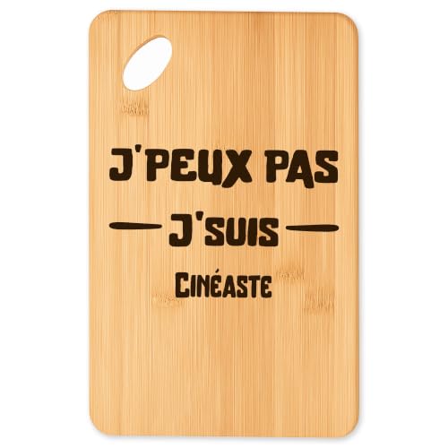 Planche à découper Cineaste en bambou naturel de qualité supérieure