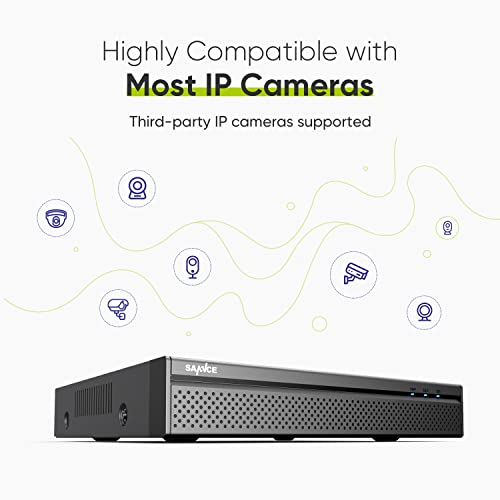 Sannce 4K 8 Channel Poe Nvr, 8Mp Cctv Security Camera System Network Video Recorder Supports 8Mp 5Mp 3Mp 1080P Hd Poe Surveillance Ip Camera thumb #3