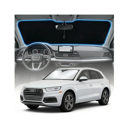 for Audi Q5 Sun Shade Windshield Cover - Custom Fit Q5 Accessories 2018-2023 2024 2025 2026 Sunshade Foldable UV Protection & Heat Shield Sun Visor Accessories