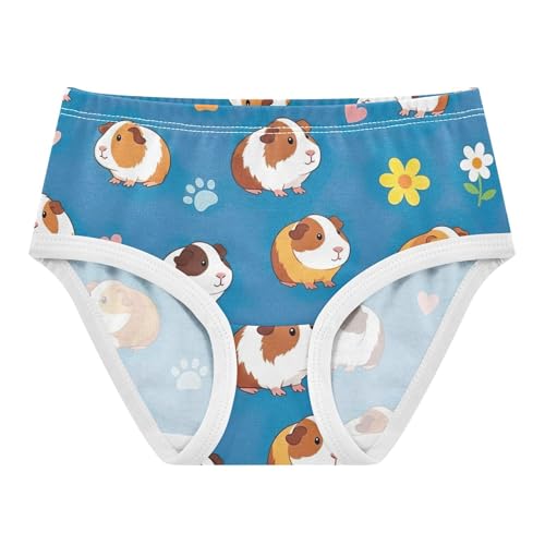 Cute Cartoon Guinea Pigs Floral Toddlers Underwear Floral 2t Cotton Little Girl Panties Flower Briefs Underpants