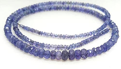 Perles de tanzanite petites dimensions pour enfilage et tissage de précision