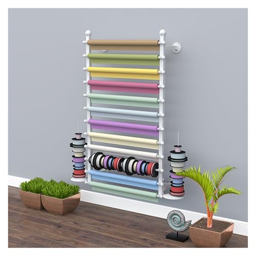 Support tissu rouleau mural acier solide avec barre modulable - 2