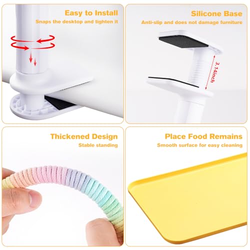 Image of Bird Perch Stand,Bendable Desktop Parrot Training Stand with Tray,Easy to Clean Bird Tabletop Platform Toy,Parakeet Playground Play Stand for Lovebirds Pigeon Budgies,Small Animals(Blue)