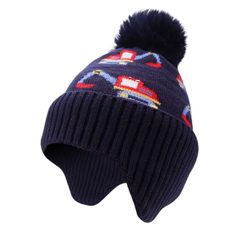 Jupsk Kinder Wintermütze Beanie Pom Pom Strickmütze mit Ohren...