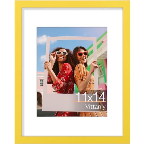 Vittanly 11x14�C���` �ʐ^�t���[�� �G���W�j�A�[�h�E�b�h ��U�h�~�v���L�V�K���X�t�� �ʐ^��\�� 8x10�C���` �}�b�g�t�� �܂���11x14�C���` �}�b�g�Ȃ� �Ǌ|���p�t�H�g�t���[�� �C�G���[ 1�p�b�N