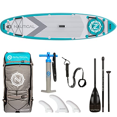 iROCKER Nautical Inflatable Stand Up Paddle Board, Superb...