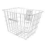 MOTHNUR Abnehmbarer Metall Fahrradkorb Hinten Großer Lagerplatz Robuster Fahrrad Hinterradkorb mit Vorgebohrten Löchern Einfache Montage für Mountainbike Klapprad Geeignet