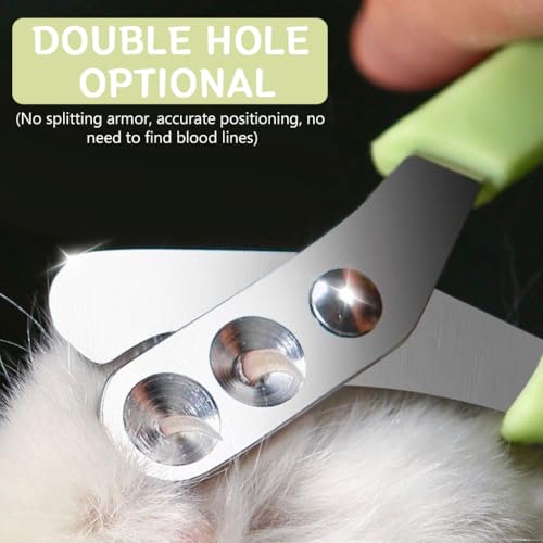 Image of Qpets Cat Nail Clipper, Upgrade Cat Nail Cutter, Dual Hole Pet Nail Nail Cutter for Cat, Stainless Steel Nail Trimmer with Nail File Pet Grooming Tools