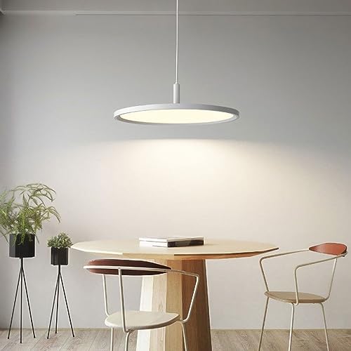 Suspension led disque 48W intensité variable acrylique blanc 40 cm - 4