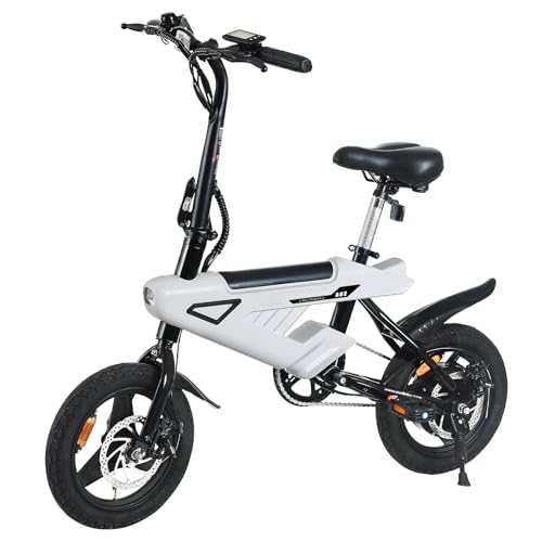 HBFTXRIDE Elektrofahrrad 14 Zoll, klappbar, 25 km/h, Elektrofahrrad für Erwachsene, 250 W bis zu 35 – 45 km, E-Bike für Damen und Herren, 120 kg Unterstützung