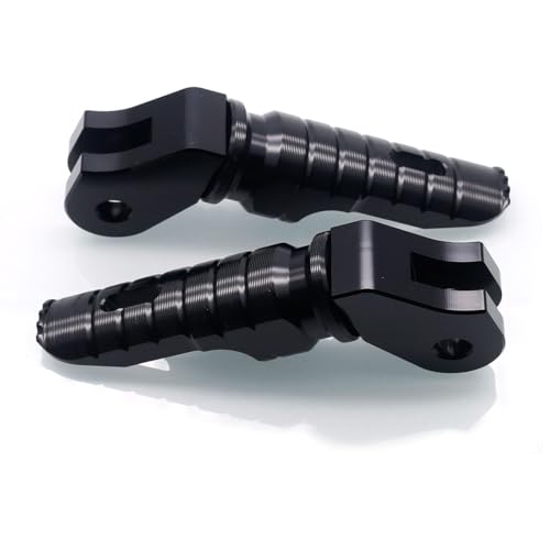 Image of MZS Motorcycle Foot Pegs, 360 Roating Rider Front Footpegs Footrest Rest Pedal Black CNC Compatible with Bonneville T100 2016-2022 / Bonneville T120 2016-2022