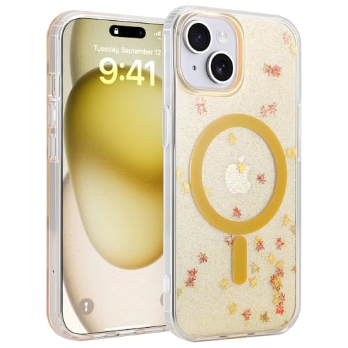 Coque antichoc iPhone 14 fine anti rayures compatible MagSafe paillettes