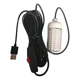 Lámpara atractiva para peces – Iluminación de pesca | Noche impermeable USB | 8 W portátil brillo verde, cable de 5 m, para , Hornet, Caballa, , Atún, Chinchard, uso salado, lago