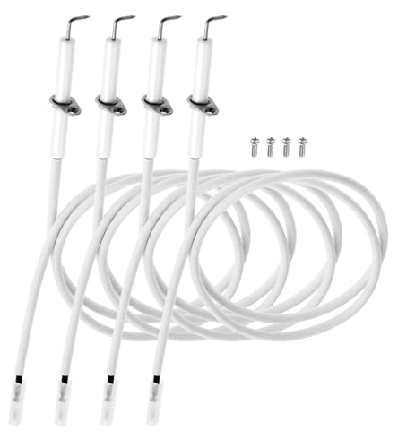 Hicello 4PCS Grill Igniter Wire Kit with Ceramic Electrodes Replacement for Aussie, Charbroil, Dyna-Glo, Jenn Air and More Gas Grills and BBQ Grills (Wire Length: 27 Inch)