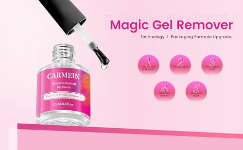 Image of Professional Gel Nail Polish Remover (4-pack), Professional,15ml /0.5 fl oz, Liquid Formula, Paraben-free, For Natural and Long-lasting Gel Polish Removal for Nail.