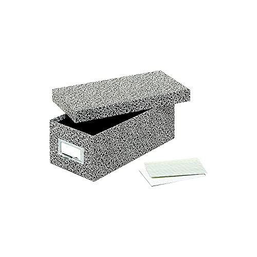 (3 x 5, Black Agate) - Globe-Weis Fiberboard Index Card Storage Box, 7.6cm x 13cm , Black Agate (93