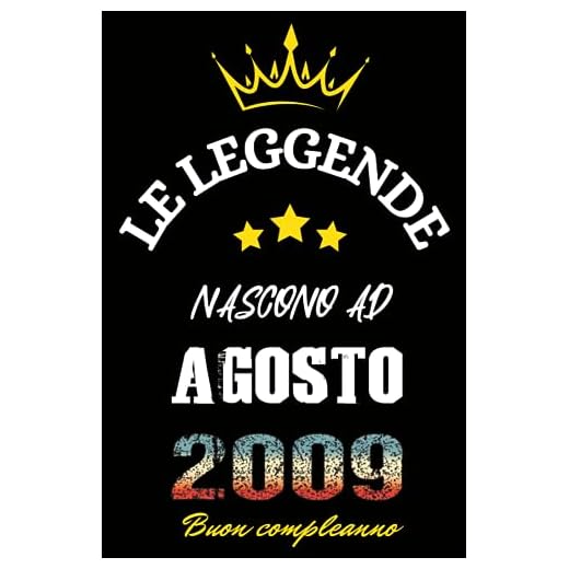 Le leggende nascono ad Agosto 2009: Idea Regalo di compleanno 14 anni per donne e uomini / Quaderno a righe, 100 pagine"