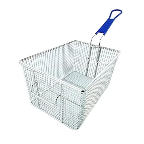 Panier à friteuse commercial en acier inoxydable durable, facile à nettoyer, idéal pour la cuisine de restaurant et la cuisine professionnelle