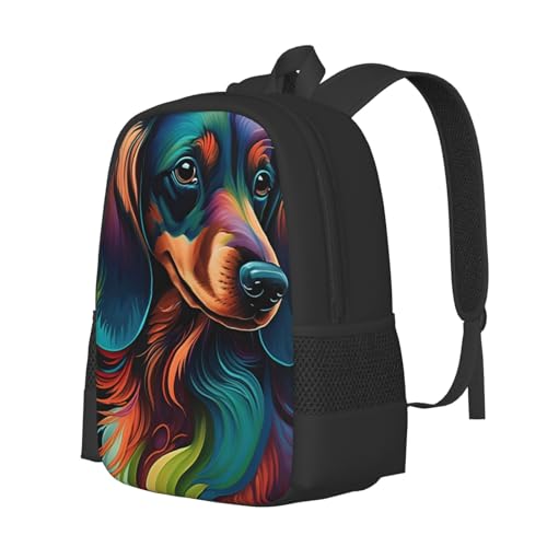 Dachshund Style Backpacks for Men Women Daypack Travel Hiking Camping Work3