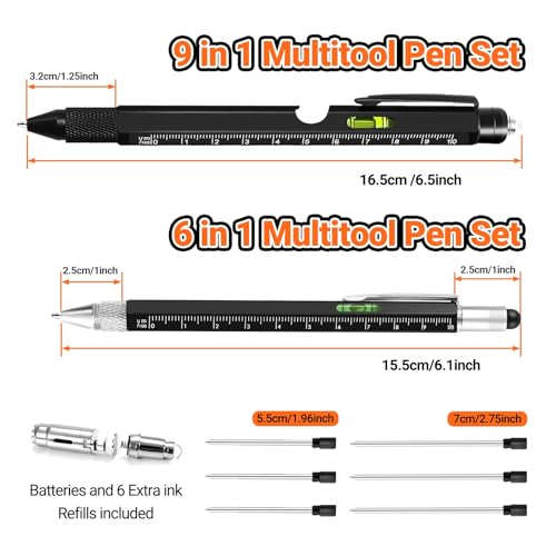 WEARXI Mens Fathers Day Dad Gifts from Daughter Son, 9 in 1 Multitool Pen Gifts for Men, Mens Gift for Dad/Him/Husband, Birthday Gift for Men/Boyfriend, Cool Gadgets, Camping Accessories image 5
