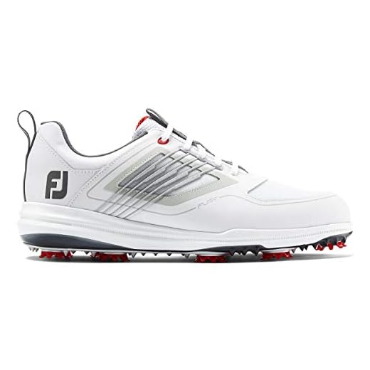 FootJoy Men's Fury Previous Season Style Golf Shoes White 8 XW Red, US