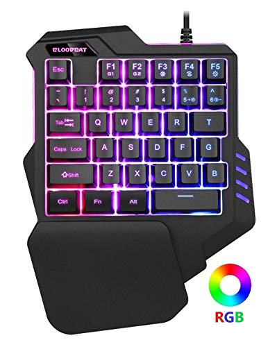 ASAY4u One Handed Gaming Keyboard, Gaming keypad, RGB LED Backlit, Macro Keys, 35