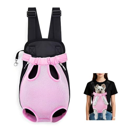 HMCEY Zaino per Animali Domestici,Zaino Trasportino Cane Gatto,Marsupio Porta Animali Regolabile,Borsa Viaggio Cane Gatto Traspirante,Zainetto da Passeggio per Gatti Cani per Attività All'aperto
