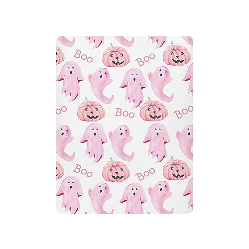 Mazeann Sábanas de cuna de fantasmas de Halloween, suaves, transpirables, bajeras, funda de colchón para niñas y niños, 39 x 27 x 5 pulgadas