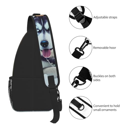 Bolsa cruzada Husky Dog con estampado de perro diagonal ligera 7