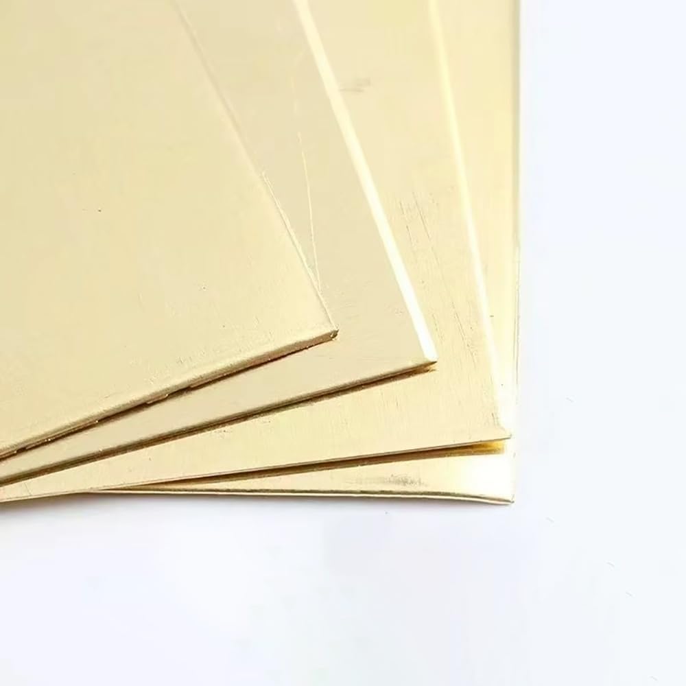 Placa De Lámina De Latón H62, Panel De Metal Dúctil Resistente A La Corrosión for Procesamiento De Martillado Con Soldadura(1.5x100x100mm)