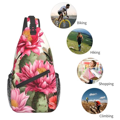 Bolso tipo bandolera Desert Cactus Flower unisex ligero para viajes miniatura 6