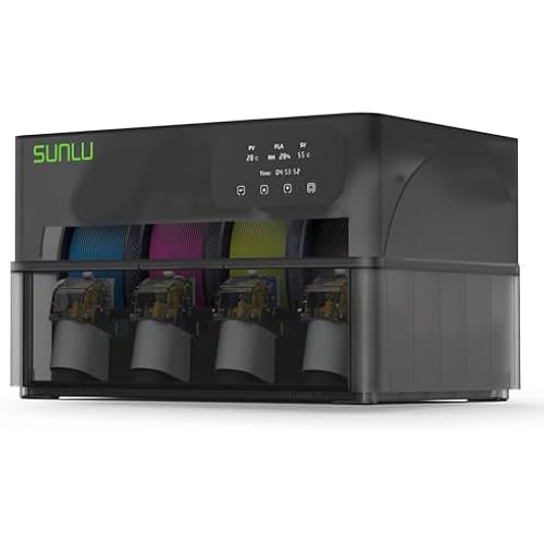 SUNLU AMS Heater, Compatible with Bambu lab AMS Gen 1 | Enables Simultaneous Printing & Drying, Easy Installation, Fast Heat to 70°C, 4Spool Capacity Filament Dryer, Not include AMS