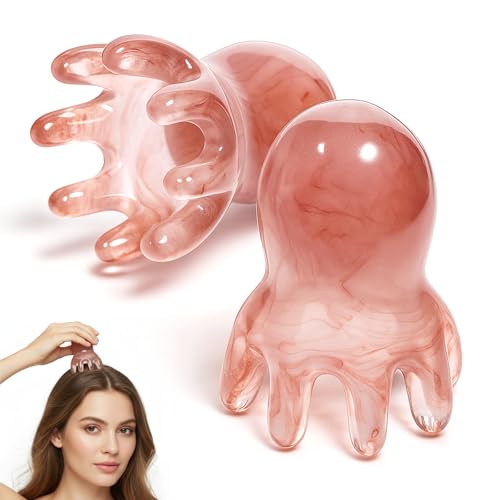 2 Pcs Octopus Head Massager, Manual Scalp Massage Tool for Head and Body Relaxation Portable Acupressure Massager for Home Office