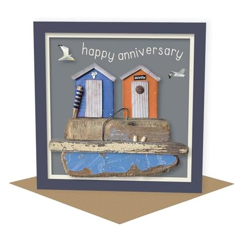 Holy Mackerel Beach Hut Anniversary Card Cover
