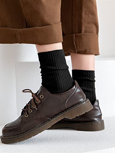 ACCFOD Womens Cute Crew Socks Casual Athletic Aesthetic Socks Neutral Cotton Socks for Women Granola Girls Clothes3