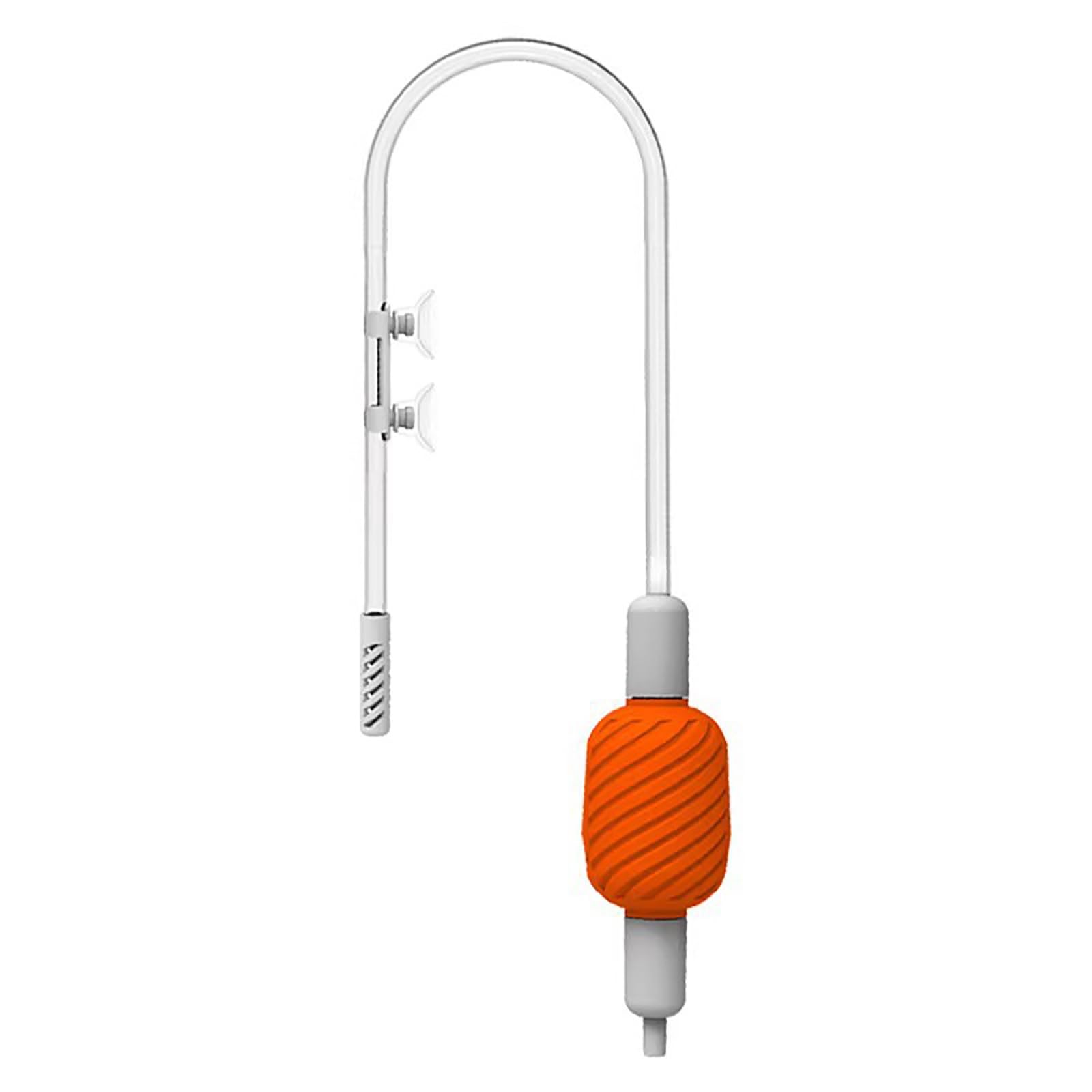 Limpiador De Grava para Acuarios, Manguera Sifón Manual con Bolsa De Aire Espesada, Bomba Sifón Rápida Universal, Uso para Limpieza De Grava y Arena En Peceras