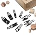 Bestgle 8Pcs Wood Plug Cutter Carbon Steel Straight and Taper Claw Drill Bit Set Woodworking Hole Saw Cutting Tool 5/8