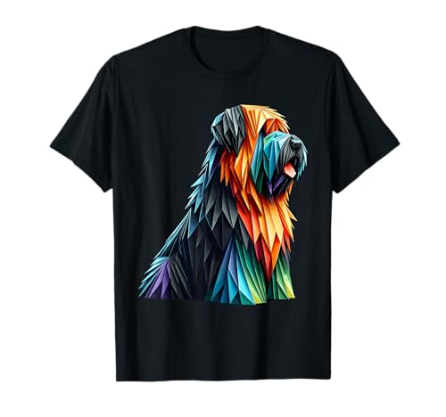 Origami Art Briard Briards Berger de Brie Dog T-Shirt