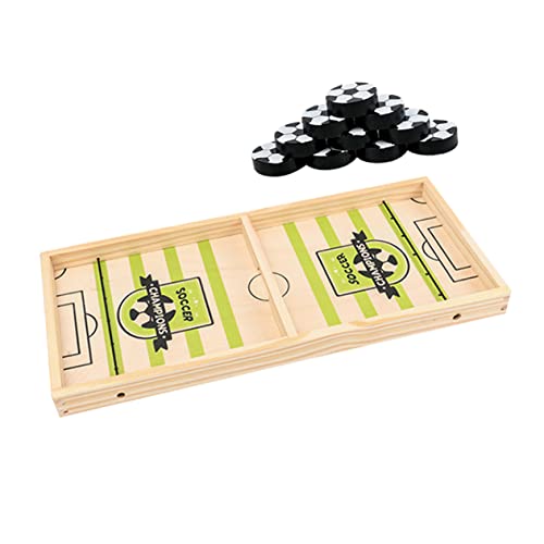 SUPVOX Children's Soccer Catapult Chess Toy Wooden Educational Game Develop Hand-Eye Coordination