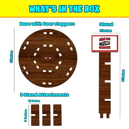 Image of Toy Garage for Hot Wheels Cars - Wall Hanging Car Parking Garage| 12-Car Toy Car Organizer (1:64 Diecast) | MDF /Wood Car Storage for Kids Bedroom & Playroom (Cars Not Included)