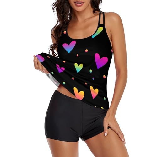 Maillot de bain tankini avec short de garçon pour masquer le ventre et nager librement