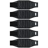 Barklincharm 5 Pack Dog Diapers Male, High Absorbing Dog Wraps, Belly Bands for Male Dogs with Incontinence or Frequent Urination, Doggie Diapers XXL, Black