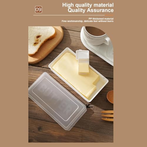 Butter Dish With Cover | Sealing French Keeper Slicer - Home Storage For Kitchen, Fridge, Pantry, Camping Kitchen Supplies Picnic - immagine 4
